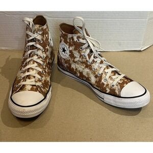 Converse Chuck Taylor All Star High Dip Dye Sneakers High Tops Brown White 10.5